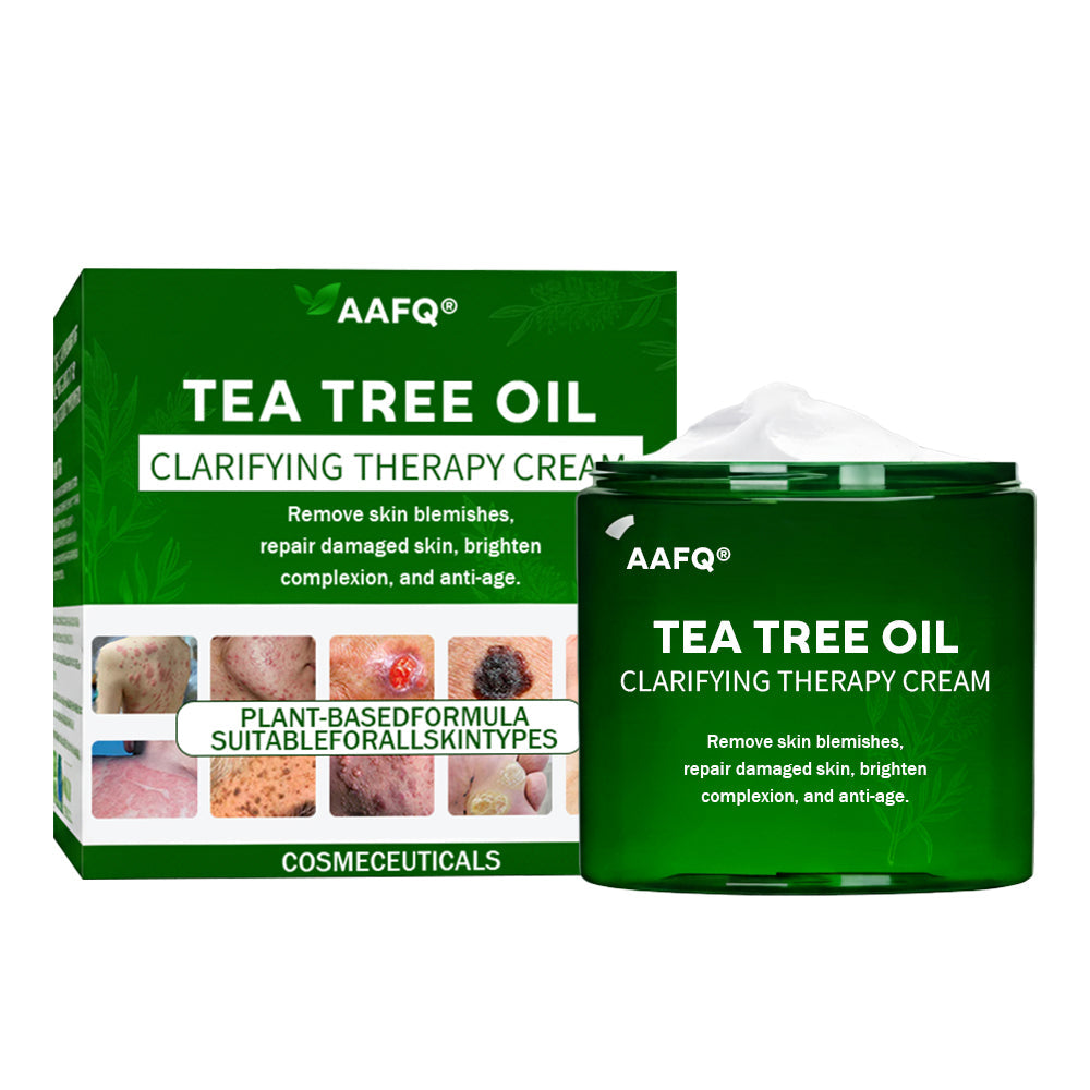 AAFQ®Tea Tree Oil Clarifying Therapy Cream✅𝐅𝐃𝐀-𝐀𝐏𝐏𝐑𝐎𝐕𝐄𝐃 – Removes Skin Blemishes, Repairs Damaged Skin, Brightens & Anti-Ageing Care