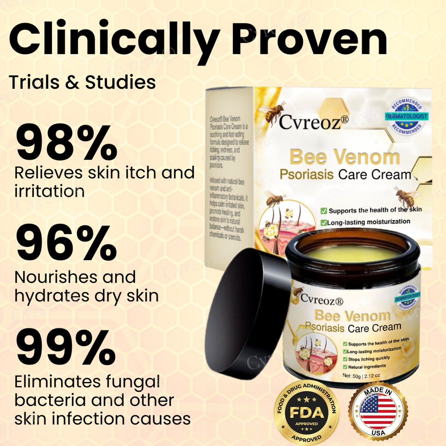 Cvreoz® Bee Venom Psoriasis Care Cream