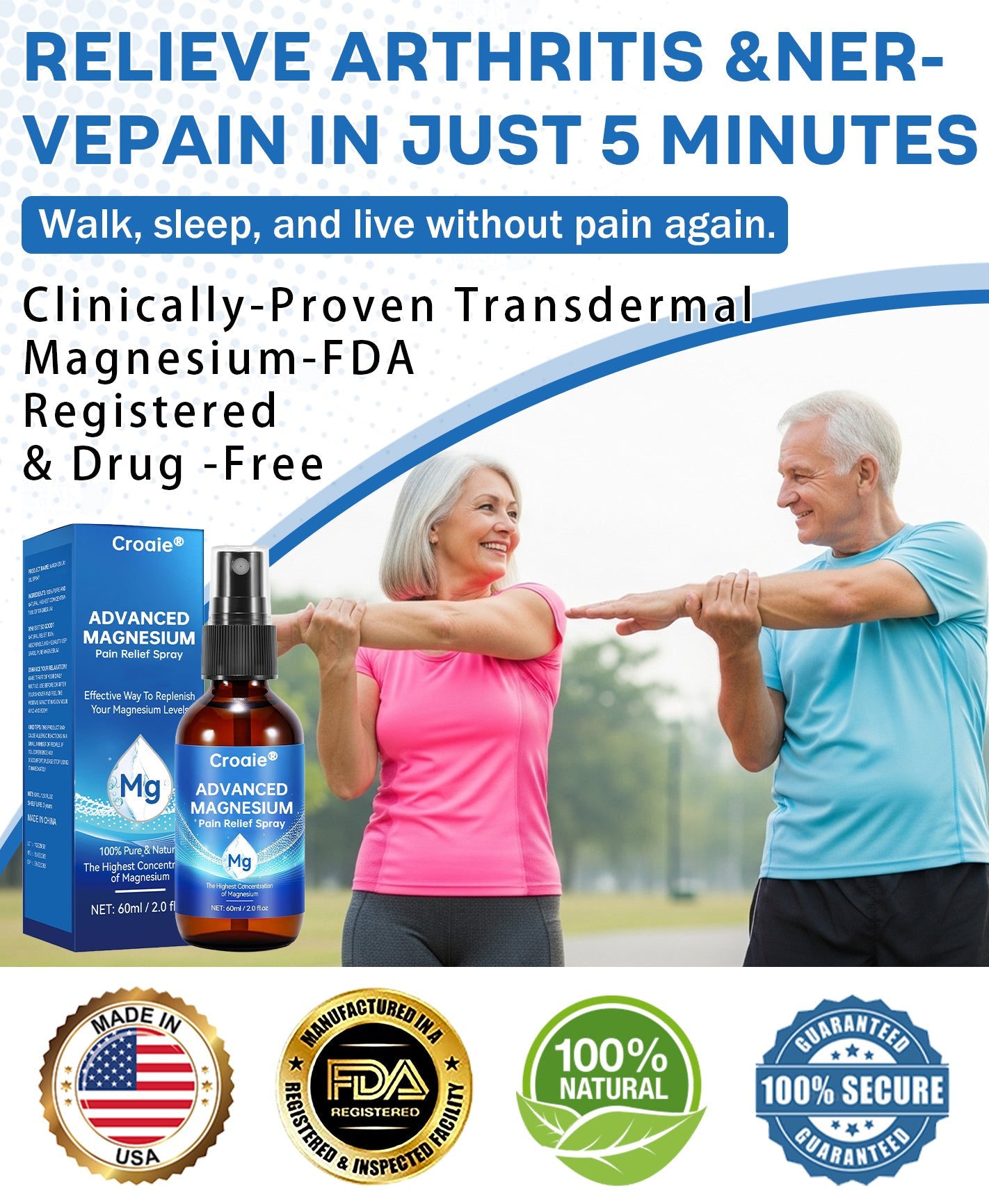 Croaie® Advanced Magnesium Pain Relief Spray
