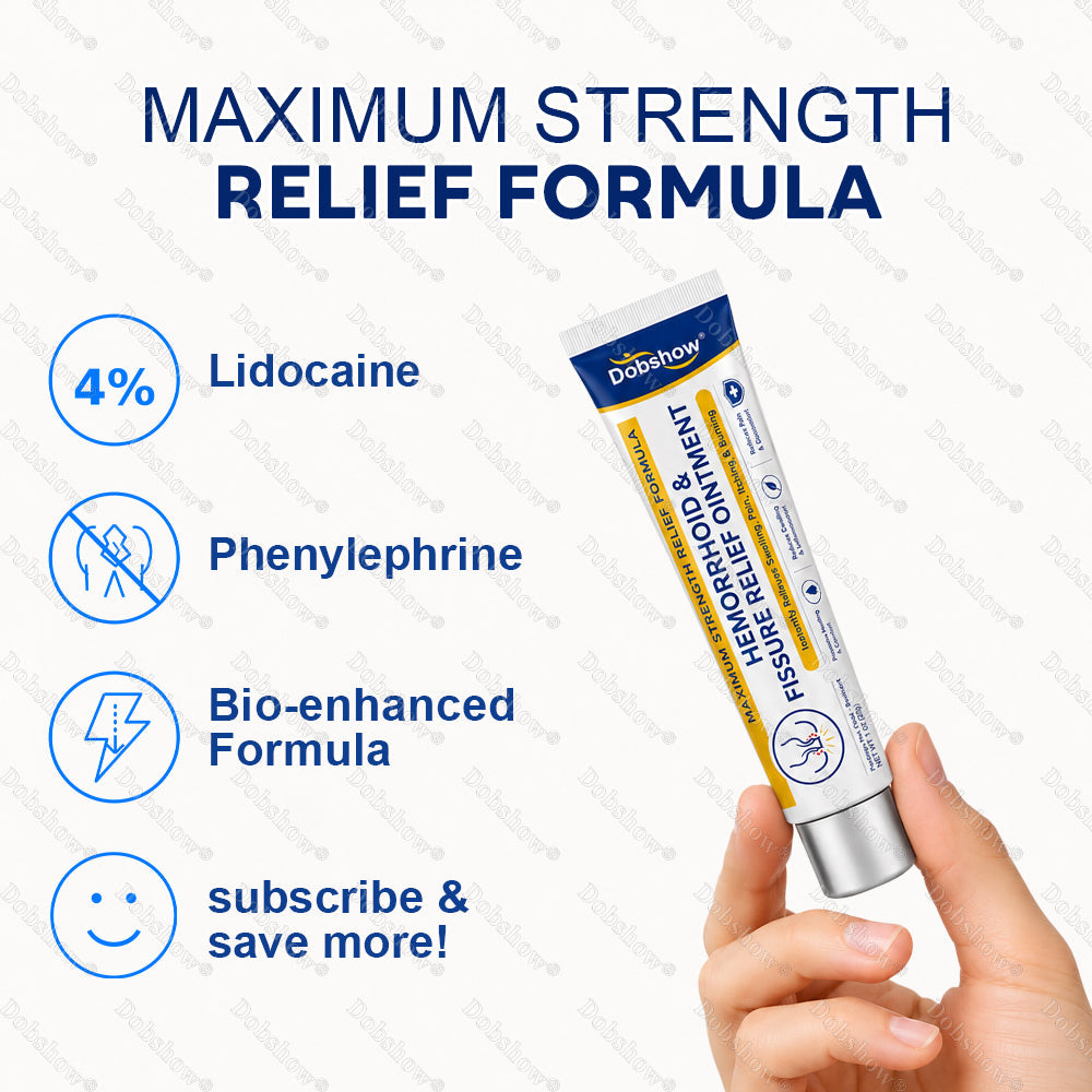 🔥 Dobshow® Hemorrhoid & Fissure Relief Ointment – Fast Relief for Pain, Burning & Itching | Clean, Targeted, Non-Greasy