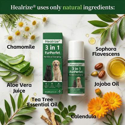 Healrize® 𝟑 𝐢𝐧 𝟏 𝐅𝐮𝐫𝐏𝐞𝐫𝐟𝐞𝐜𝐭 𝐏𝐞𝐭 𝐒𝐤𝐢𝐧 & 𝐂𝐨𝐚𝐭 𝐒𝐩𝐫𝐚𝐲