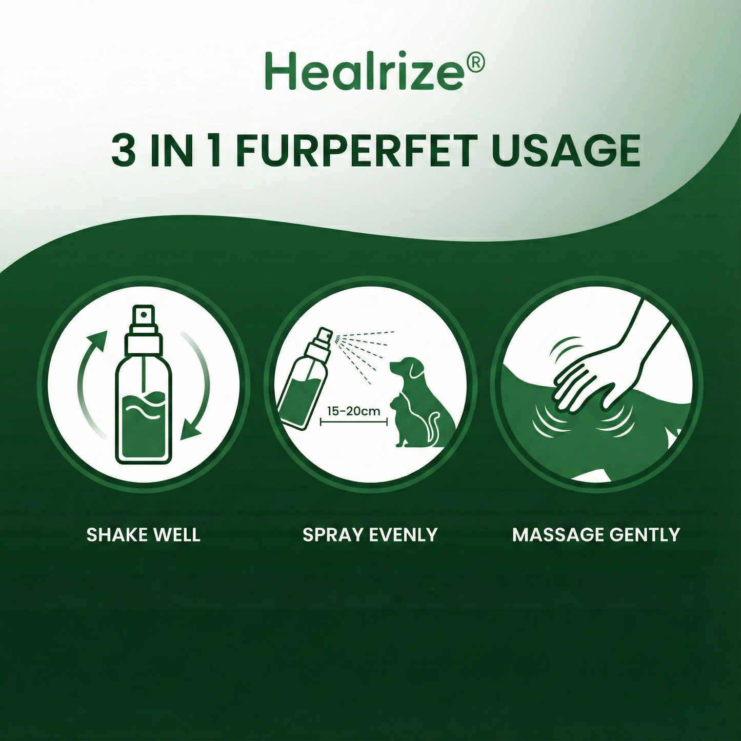 Healrize® 𝟑 𝐢𝐧 𝟏 𝐅𝐮𝐫𝐏𝐞𝐫𝐟𝐞𝐜𝐭 𝐏𝐞𝐭 𝐒𝐤𝐢𝐧 & 𝐂𝐨𝐚𝐭 𝐒𝐩𝐫𝐚𝐲