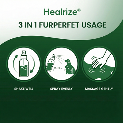 Healrize® 𝟑 𝐢𝐧 𝟏 𝐅𝐮𝐫𝐏𝐞𝐫𝐟𝐞𝐜𝐭 𝐏𝐞𝐭 𝐒𝐤𝐢𝐧 & 𝐂𝐨𝐚𝐭 𝐒𝐩𝐫𝐚𝐲