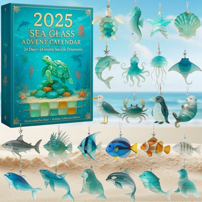 🎁MCOIKY® 2025 Sea Glass Marine Life Advent Calendar🐟