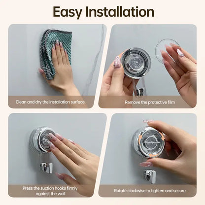 Suction Cup Hooks for Shower,Removable Shower Towel Hooks Suction Hooks No Drill Hook for Glass Door