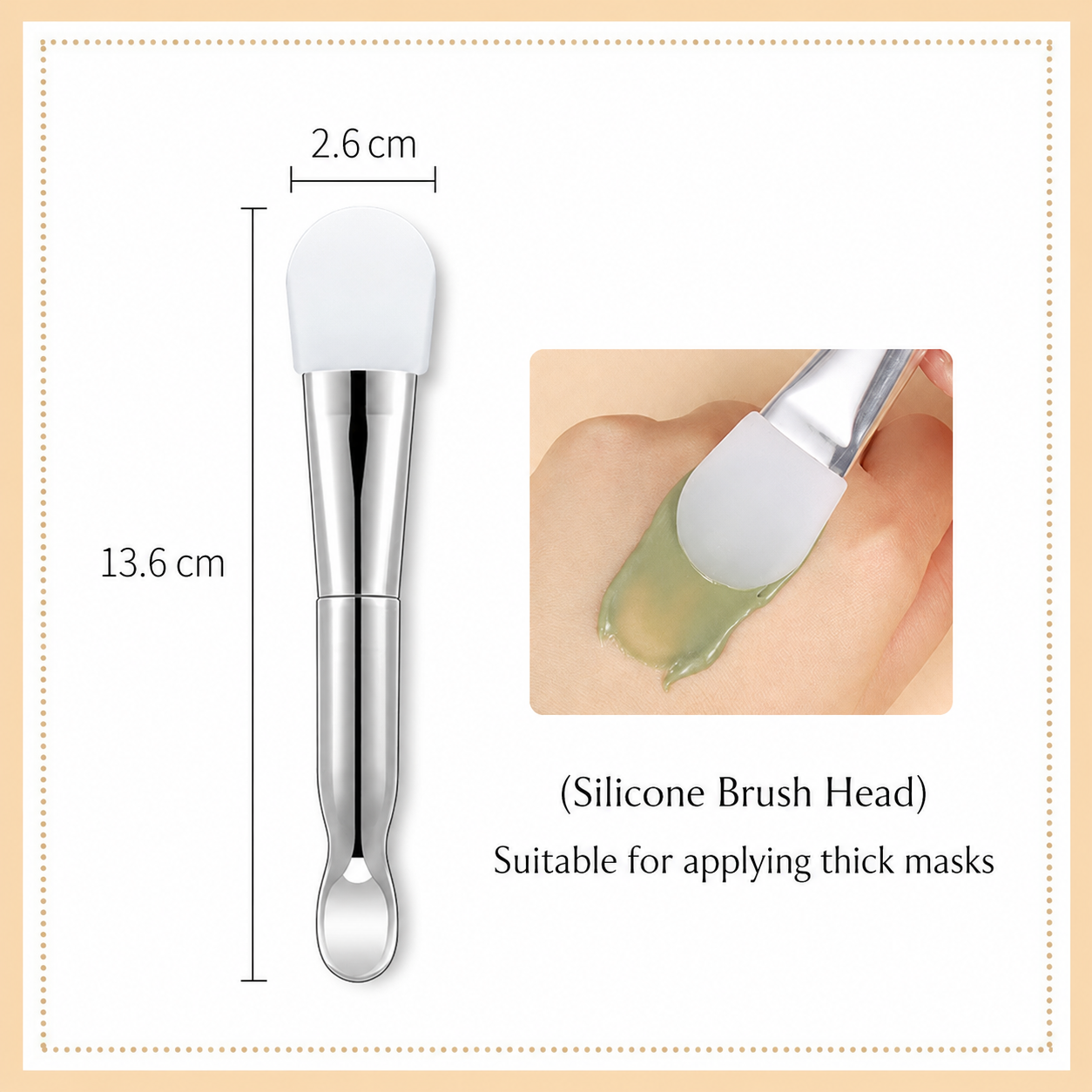 Dobshow® Premium 2-in-1 Silicone Face Mask Brush & Scoop
