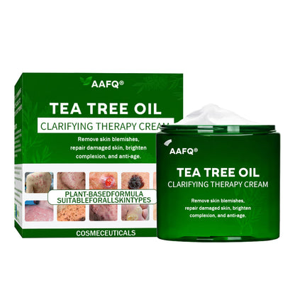 AAFQ®Tea Tree Oil Clarifying Therapy Cream✅𝐅𝐃𝐀-𝐀𝐏𝐏𝐑𝐎𝐕𝐄𝐃 – Removes Skin Blemishes, Repairs Damaged Skin, Brightens & Anti-Ageing Care