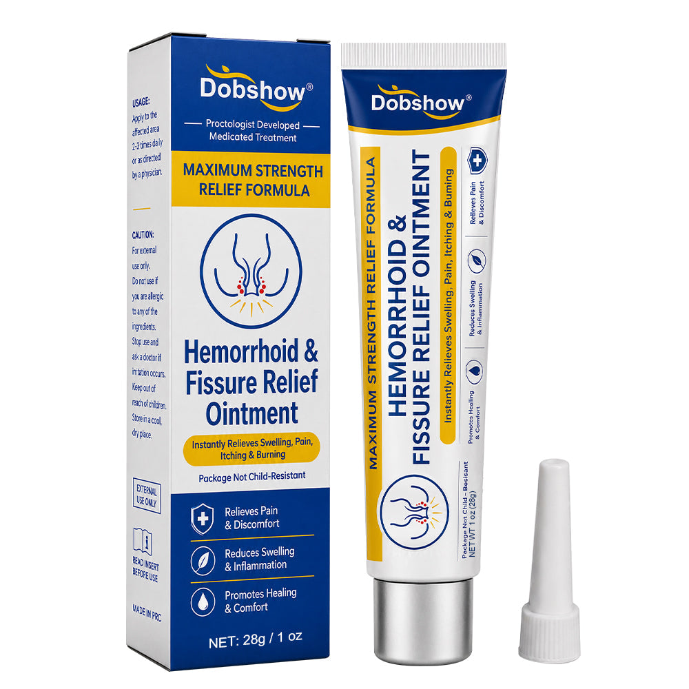 🔥 Dobshow® Hemorrhoid & Fissure Relief Ointment – Fast Relief for Pain, Burning & Itching | Clean, Targeted, Non-Greasy