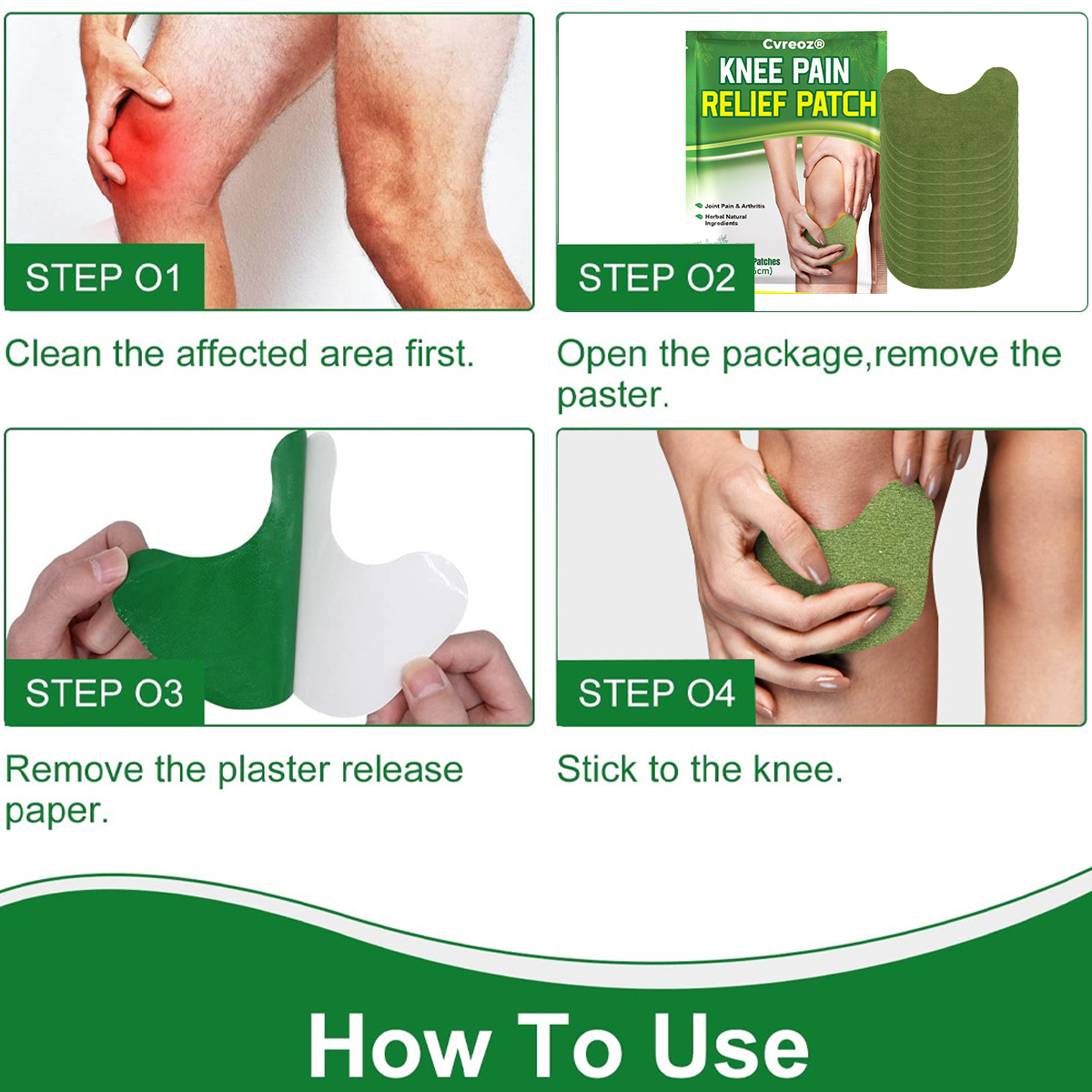 Cvreoz® Knee Pain Relief Patch