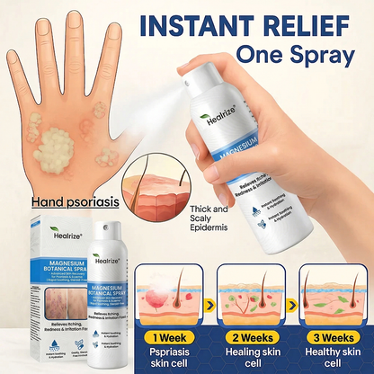 🏆Healrize® Magnesium Botanical Spray –Advanced Skin Recovery for Psoriasis & Eczema | Rapid Soothing, Steroid-Free