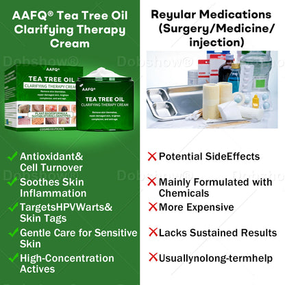 AAFQ®Tea Tree Oil Clarifying Therapy Cream✅𝐅𝐃𝐀-𝐀𝐏𝐏𝐑𝐎𝐕𝐄𝐃 – Removes Skin Blemishes, Repairs Damaged Skin, Brightens & Anti-Ageing Care