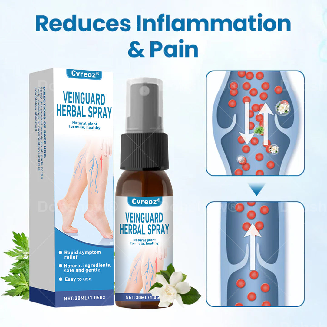 Cvreoz® VeinGuard Herbal Spray-✅ Clinically proven to eliminate varicose veins in just 7 days!