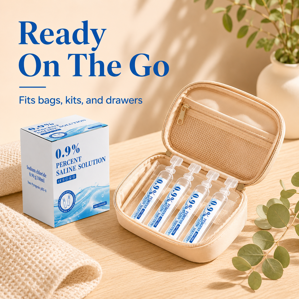 0.9% Sodium Chloride Saline Solution Single-Use Ampoules