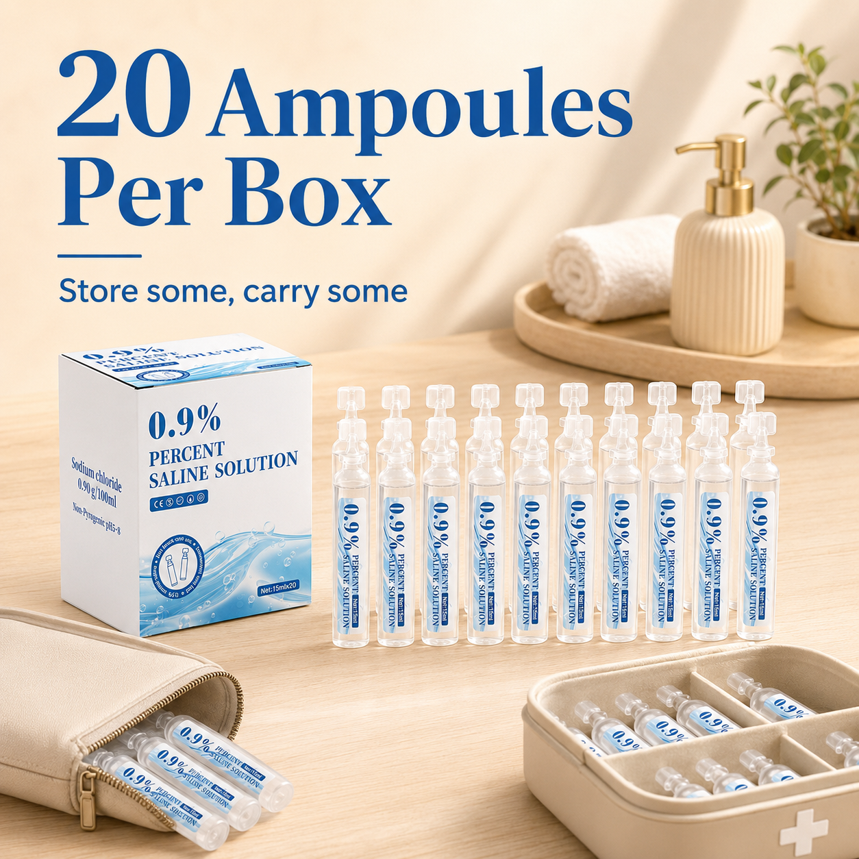 0.9% Sodium Chloride Saline Solution Single-Use Ampoules