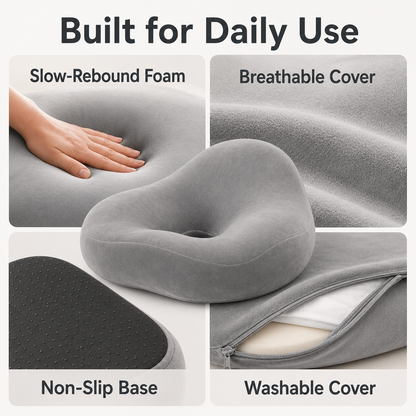 Dobshow® Long Sitting Beautiful Thighs Seat Cushion Office Thickened Version Home Sitting Cushion