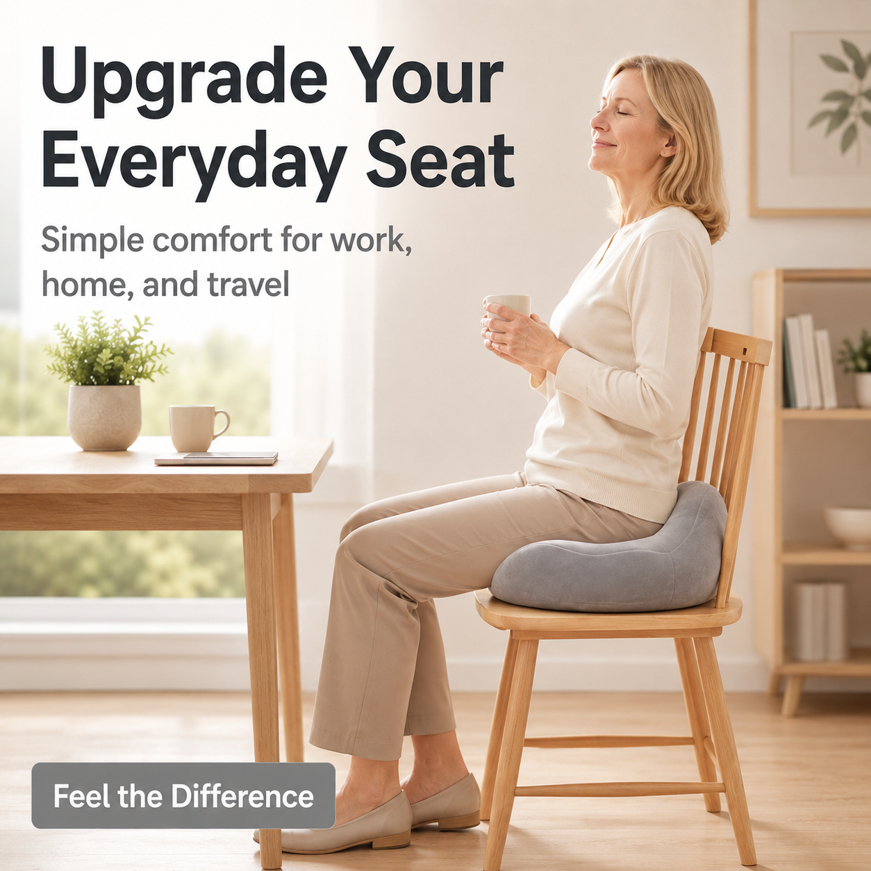 Dobshow® Long Sitting Beautiful Thighs Seat Cushion Office Thickened Version Home Sitting Cushion