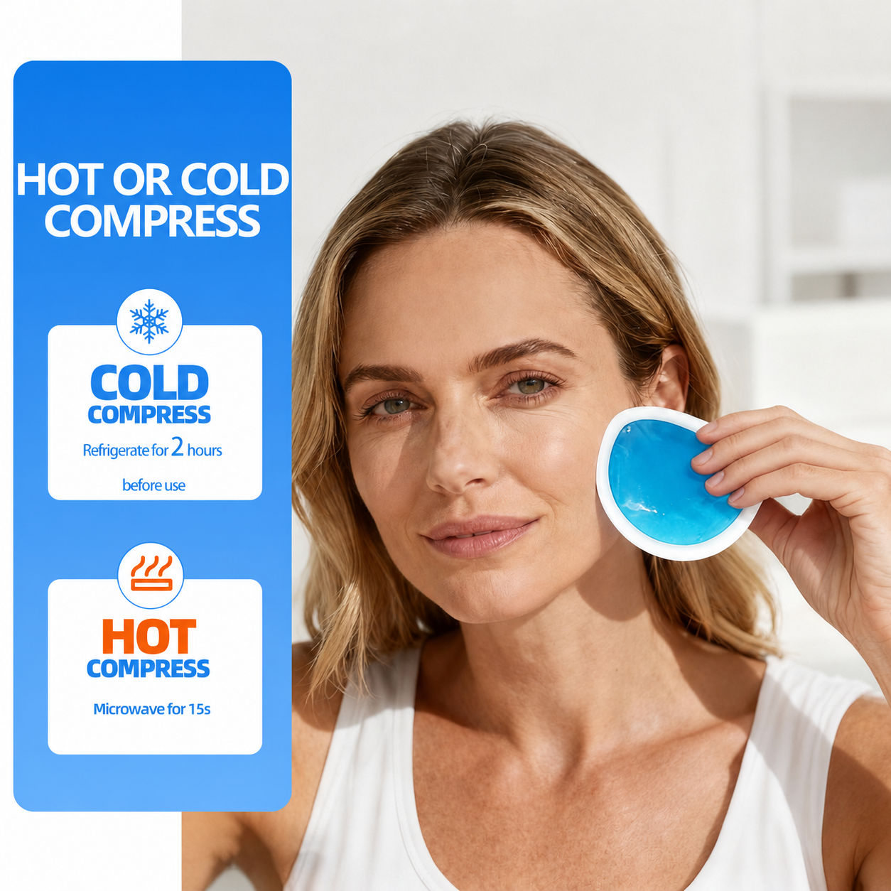 Dobshow® Reusable Hot & Cold Gel Compress Pad – Instant Target Relief for Pain & Swelling