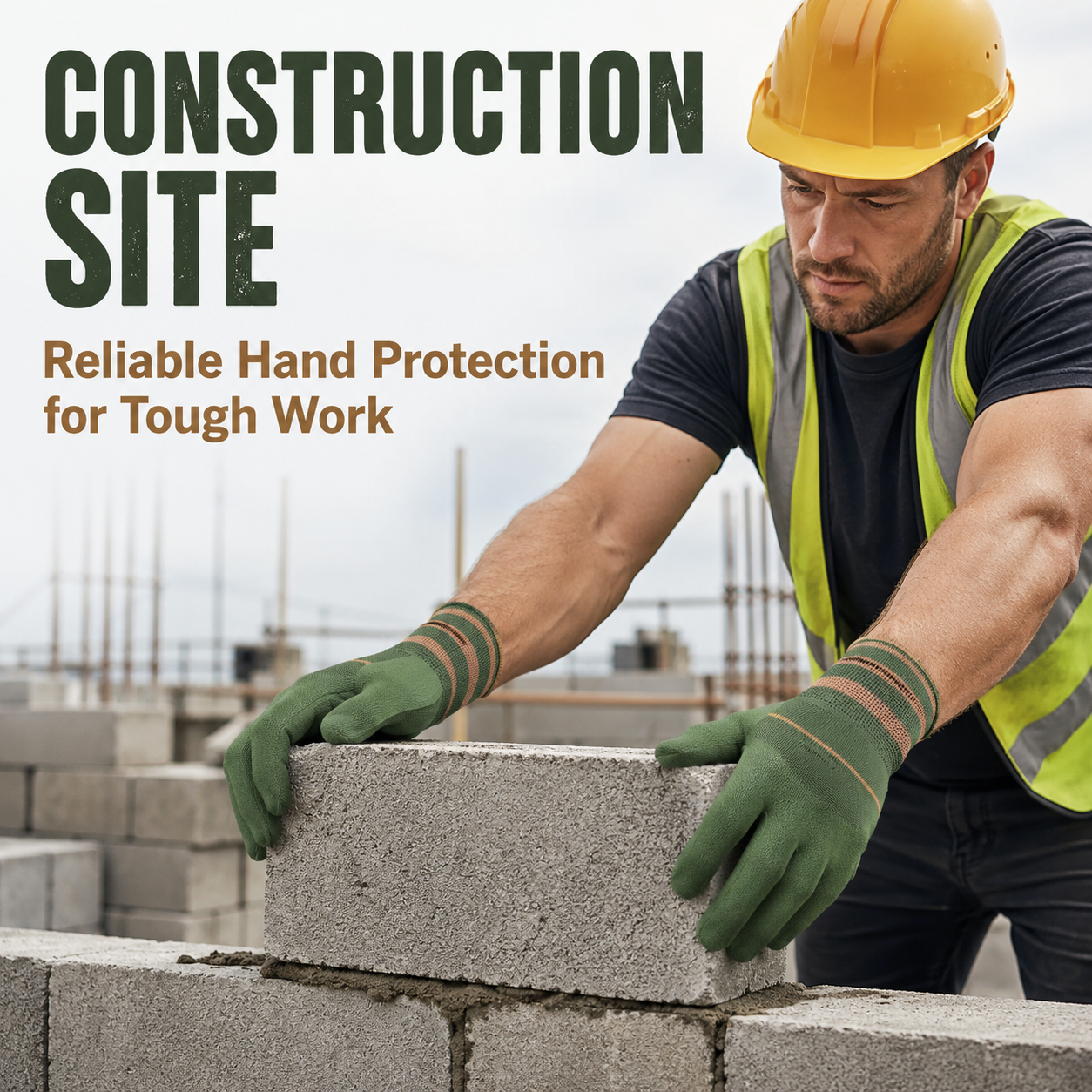 🔥Sfrcord® Heavy-Duty Waterproof Gardening & Work Gloves with Anti-Slip Rubber Grip