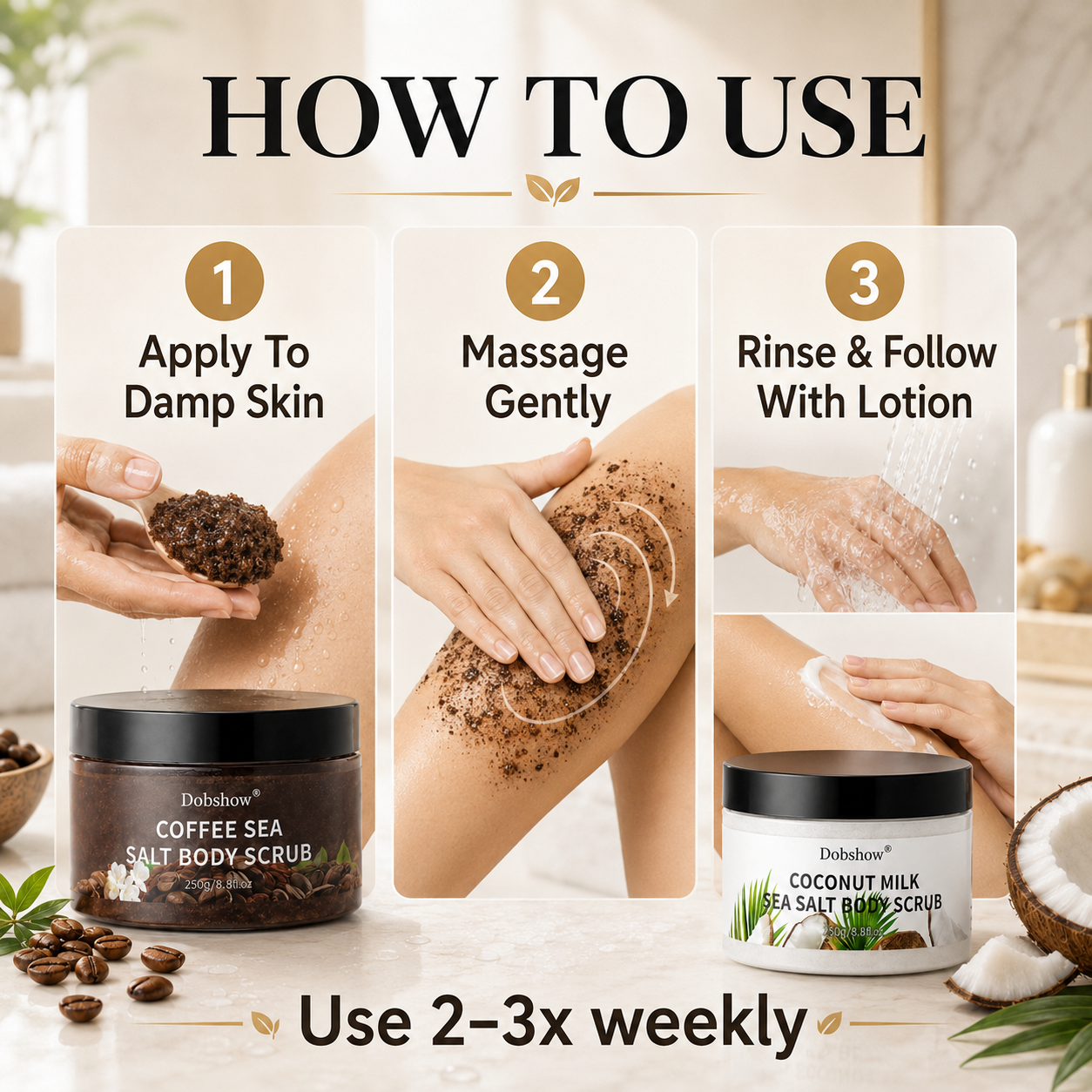 Dobshow® Sea Salt Body Scrub Duo