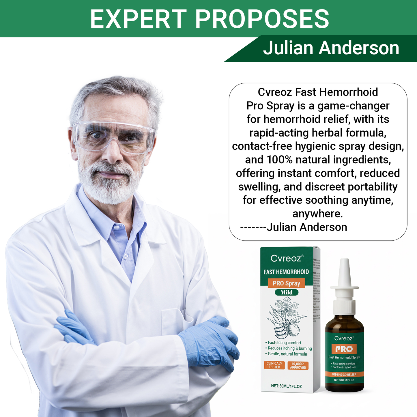 🔥Final 3 Hours: 80% OFF: Cvreoz® Fast Hemorrhoid PRO Spray